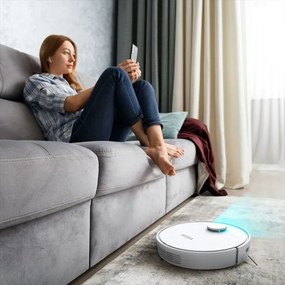 TESLA Electronics RoboStar - Intelligens robotporszívó 2in1 2550 mAh Wi-Fi fehér