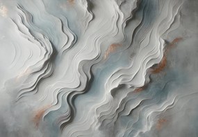 Fotótapéta - 3D hullámokkal díszített fal (147x102 cm)