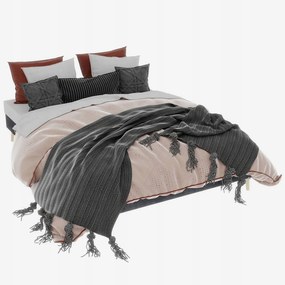 Kárpitozott ágy franciaágy 160x200 Fejtámla nélkül szürke