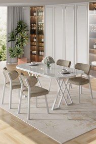 Axton étkezőgarnitúra, fehér-cappuccino, 168 cm – TR240CHR2700