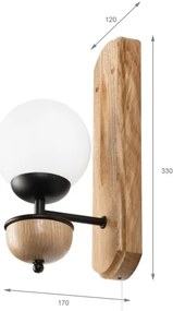 Brilagi - LED Fali lámpa COTTAGE 1xG9/40W/230V tölgy/fehér