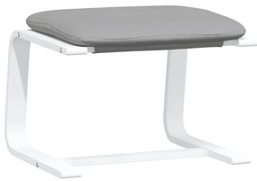 vidaXL világosszürke szövet pihenőfotel lábtartóval