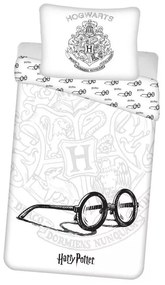 Harry Potter Glasses Sötétben világító ágyneműhuzat 140×200cm, 70×90 cm