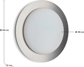 Szürke LED fali lámpa ø 40 cm Novae – Kave Home