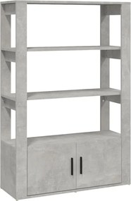 vidaXL betonszürke szerelt fa tálalószekrény 80x30x119,5 cm