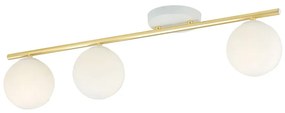 EMIBIG 1253-3 MONZA Glamour Mennyezeti Lámpa Fehér, Arany E14 IP20
