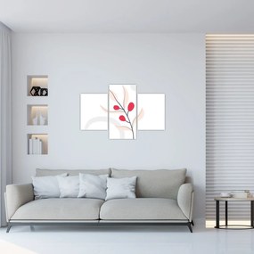 Kép - Rózsaszín virágos absztrakció N⁰3 (90x60 cm)