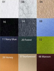 Bilnora extra sűrű akusztikai filc falpanel, 120x60cm, 2–2,5cm vastag, öntapadós hátoldallal - 32 zöld , 120x60x2cm