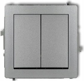 Klasszikus dupla kapcsoló Karlik ezüst 7DWP2