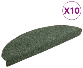 10 db zöld tűlyukasztott öntapadó lépcsőszőnyeg 65 x 21 x 4 cm