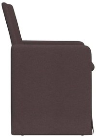 Étkező Székek 2 pcs sötétbarna 57 x 67 x 95 cm szövet