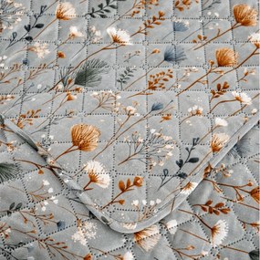 Ágytakaró BOTANIC FIELD, szürke Méret: 220 x 240 cm