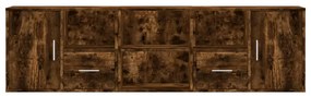 füstös tölgy színű szerelt fa sarokszekrény 160 x 40 x 45 cm