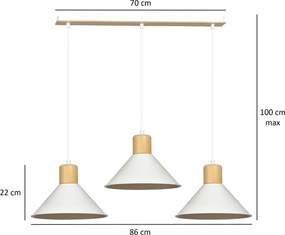 Emibig skandináv függeszték rowen fehér emi1045/3