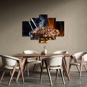 Egy sült steak képe (150x105 cm)