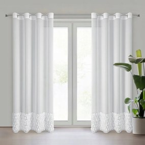 Roses készfüggöny 140x250 Eva Minge Eurofirany fehér