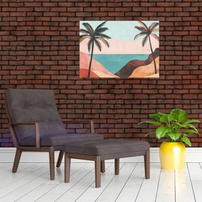 Kép - Pálmafák a tengernél (70x50 cm)