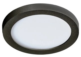 Azzardo Slim fürdőszobai mennyezeti lámpa, fekete, 4000K természetes fehér, beépített LED, 6W, 500 lm, AZ-2835