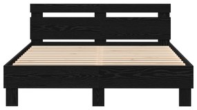 Fekete Ágykeret Fekete tölgy Fa 140 x 190 cm Tartós