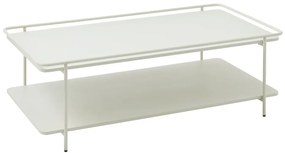 Világosszürke fém dohányzóasztal 55x110 cm Yuba – Unique Furniture