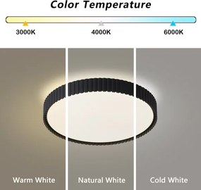 Brilagi - LED dimmelhető mennyezeti lámpa ORINO LED/54W/230V 3000-6000K fekete átm. 43 cm + távirányító