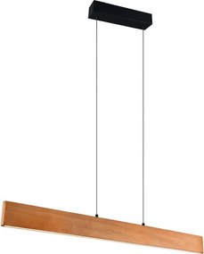 Natúr színű LED függőlámpa fa búrával Edgewood – Trio