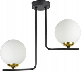 Függőlámpa Mennyezeti Csillár Fekete Arany Gömbök