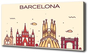 Vászon nyomtatás Felirattal barcelona oc-87486158