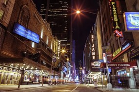 Poszter 45x30cm Times square és Broadway éjszaka New York 4, Assaf Frank