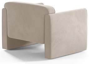 Bézs bársony fotel Abby – Micadoni