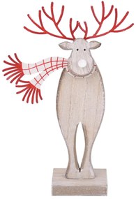 Karácsonyi rénszarvas figura sállal - Ego Dekor