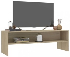 sonoma tölgy színű szerelt fa TV-szekrény 120 x 40 x 40 cm