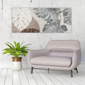 Kép - Design levelekkel (120x50 cm)