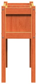 viaszbarna tömör fenyőfa kerti virágláda 70 x 31 x 70 cm