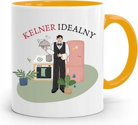 Pincérnek Bögre Sárga Pincér Tökéletes Ajándék fényképes nyomtatással