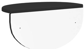 vidaXL Falpolc Falra szerelhető 2 pcs Fekete 38 x 19 x 19 cm Faanyag