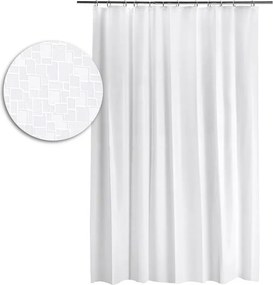 Zuhanyfüggöny Fürdőszobai Függöny Fehér 180x200 cm