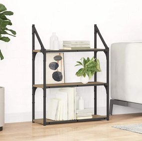 vidaXL Falpolc polcokkal Artisan tölgy 60 x 21 x 78,5 cm Faanyag