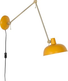 Okos sárga fali lámpa bronzszínű Wifi P45-tel - Milou