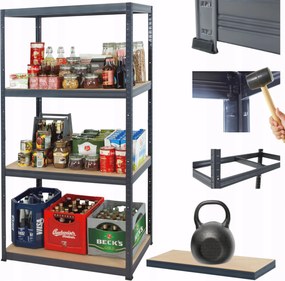 Helios Prémium fém garázstároló állvány 180x90x60cm 4Px175kg