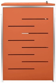 acéltároló négy gurítható szemeteskukához 276,5x77,5x112,5 cm