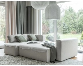 Krémszínű kinyitható sarokkanapé (variálható) Homely Tommy – Miuform