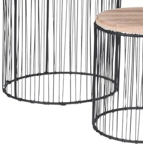 3 db virágtartó állvány készlet, átm. 19/23/28 cm, fekete/beige