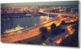 Fotó üvegkép Brooklyn híd 125x50