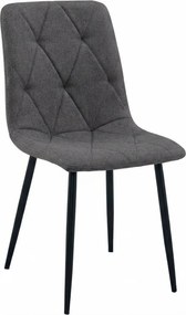 Sötétszürke LIBRA STONE GREY szék fekete lábakkal