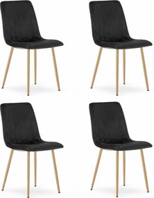 Fekete bársony szék LAVA