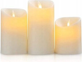 Led Gyertyák 3 Db-os Szett Dekoratív Lángmentes Lámpák