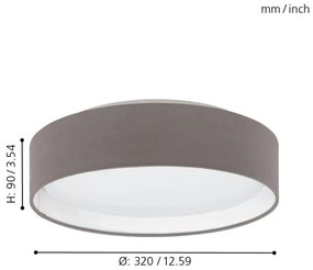 Eglo 31593 PASTERI LED mennyezeti lámpa LED/11W/230V