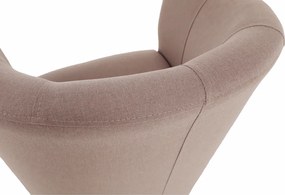 Klub fotel, pasztell rózsaszín anyag, CUBA