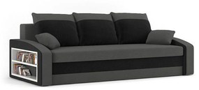 HEWLET  MODEL 2 nagyméretű kanapé polccal Fekete-fehér